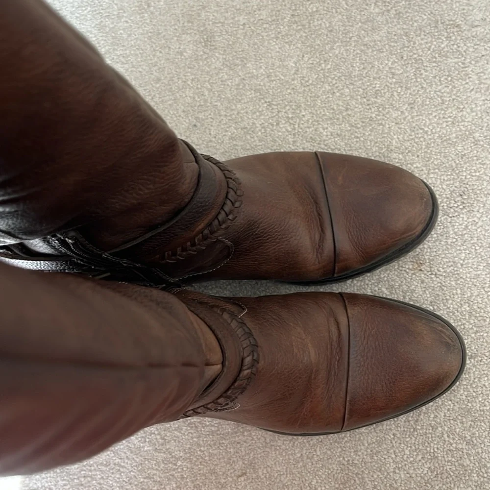 Pikolinos 9.5-10 Womens Brown Leather Knee-High Boots Super Comfy Used-Good - Picture 9 of 10